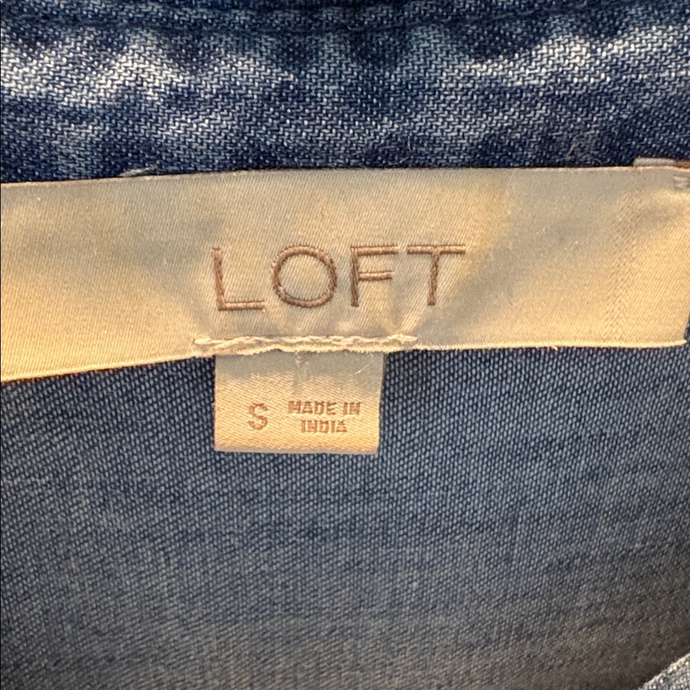 Loft Denim Oversized Tunic Sz S - Picture 2 of 6